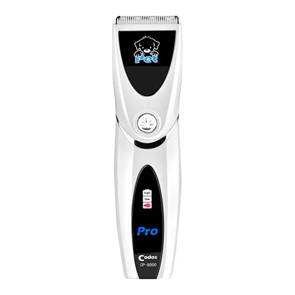Codos CP8000 Powerful Electric Pet Hair Trimmer Silver Rechargeable Sharp Dog Hair Clipper Dog Grooming Haircut Shaver Machine