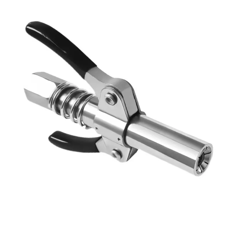 Locking Plier Grease Nozzle Flat Tip Grease Gun Coupler Accessory for Manual Electric Pneumatic Grease Machines Heavy Duty