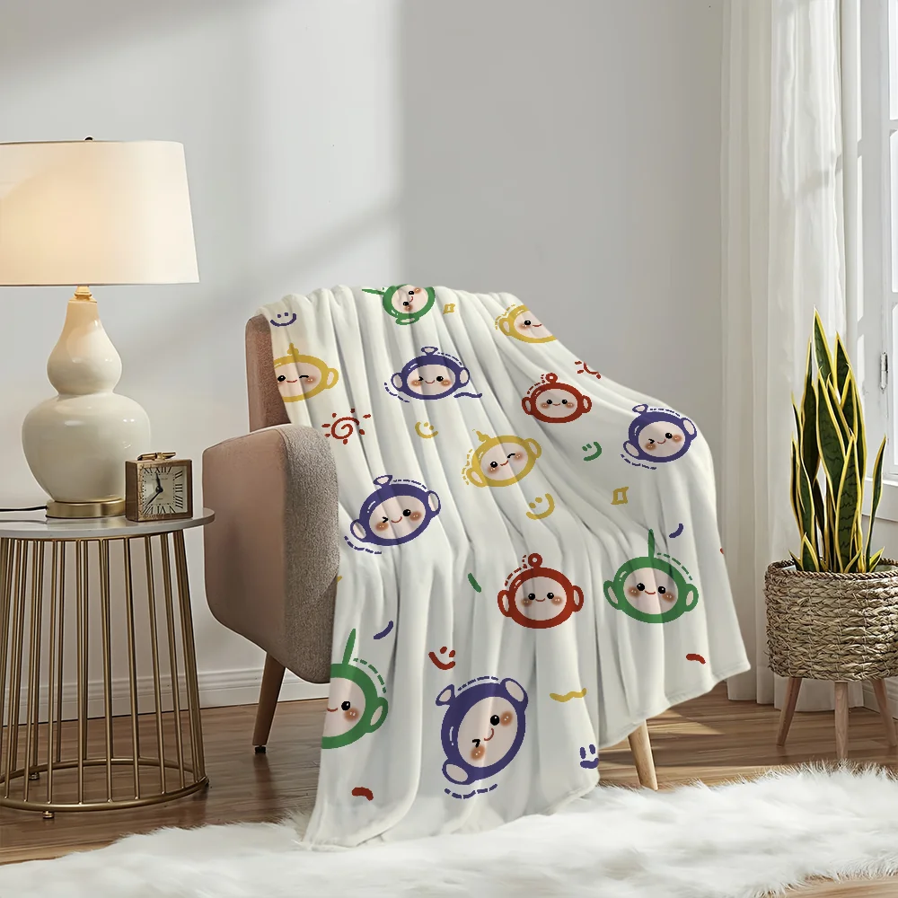 Warm Soft Plush Nap Blankets Sofa cute rug for Living Room Office Bed Cartoon Home Travel Kid Birthday The-T-TeletubbieS Gifts 6