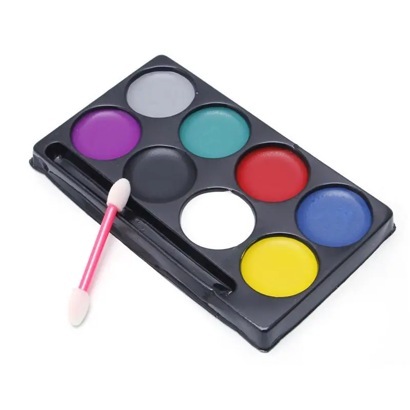 6 Colors Halloween Face Body Painting Non Toxic Safe Water Paint Oil Black Red Yellow Painting Cream Christmas Makeup Party Tool 6