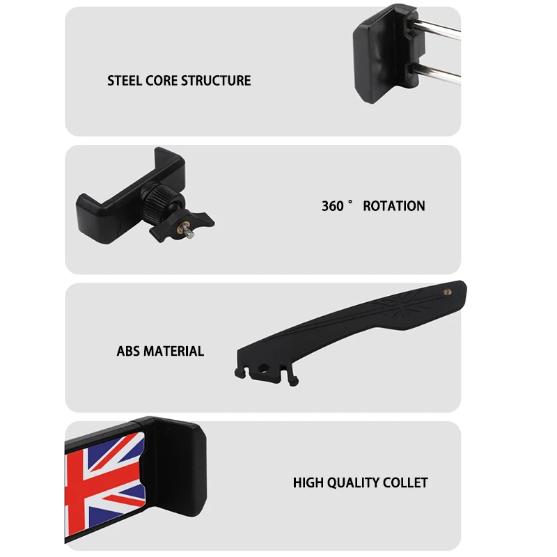 For Mini Cooper F54 F55 F56 F60 Car Phone Holder LCD Dashboard Bracket  Telephone Support Stand Mount 2021-2024 Car Accessories