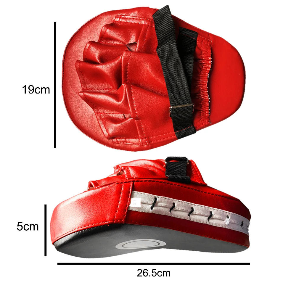 Boxing Pad Curved Boxing Pad Muay Thai Hand Target Sanda Kickboxing Training Thickened Earthquake-resistant Focus Punching Mitts PU Leather