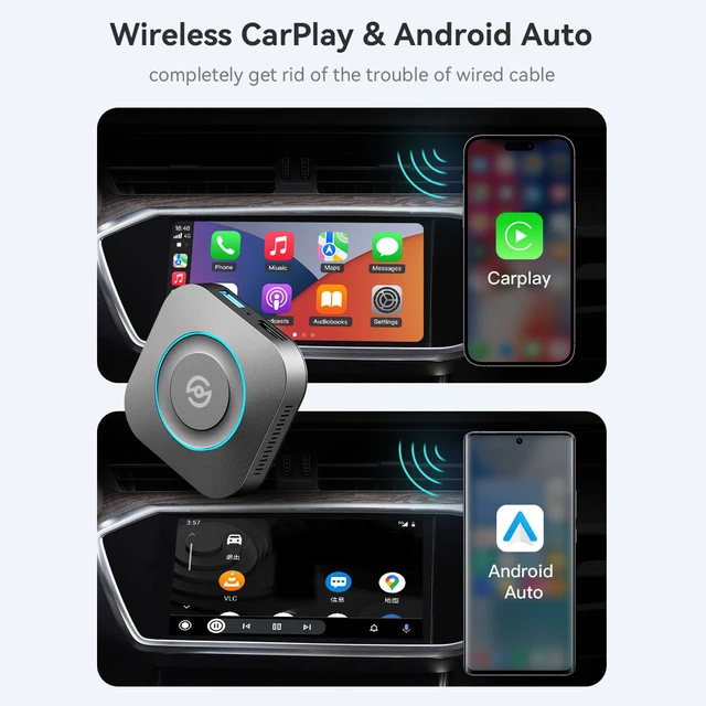 Android Auto Wireless Adapter Plug and Play Wired to Wireless Adapter for Android  Auto 2.4G&5G WiFi Auto Pairing OTA Upgrade - AliExpress