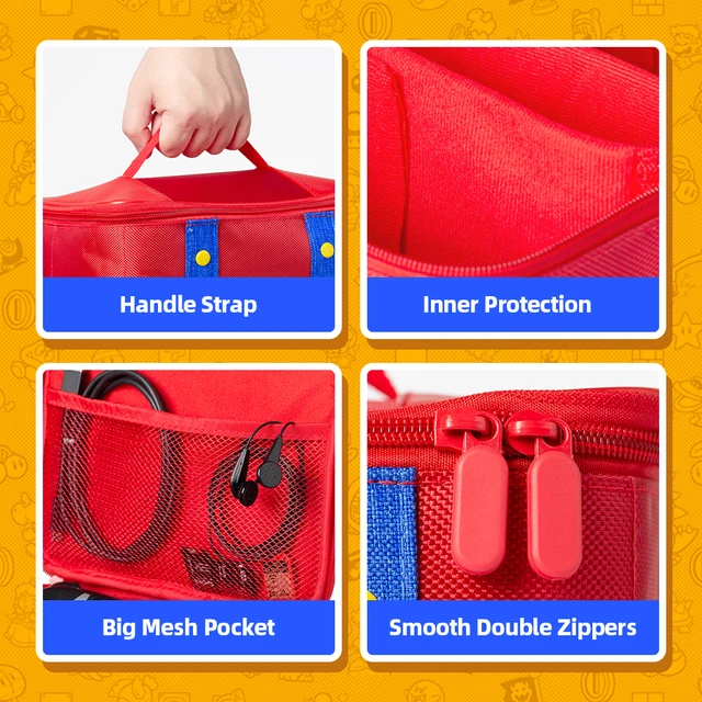 Large Protective Carrying Case for Nintendo Switch 2 OLED, Travel Storage Bag for Accessories 4
