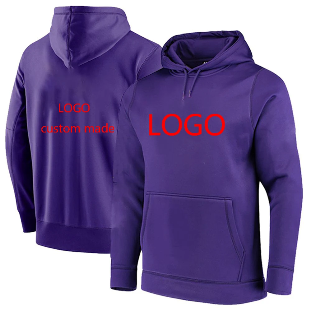 Logo Customization 2023 Men New Solid Color Print Hoodie Streetwear Warmer Pullover Sweatshirts Long Hooded Sleeve Fashion Top