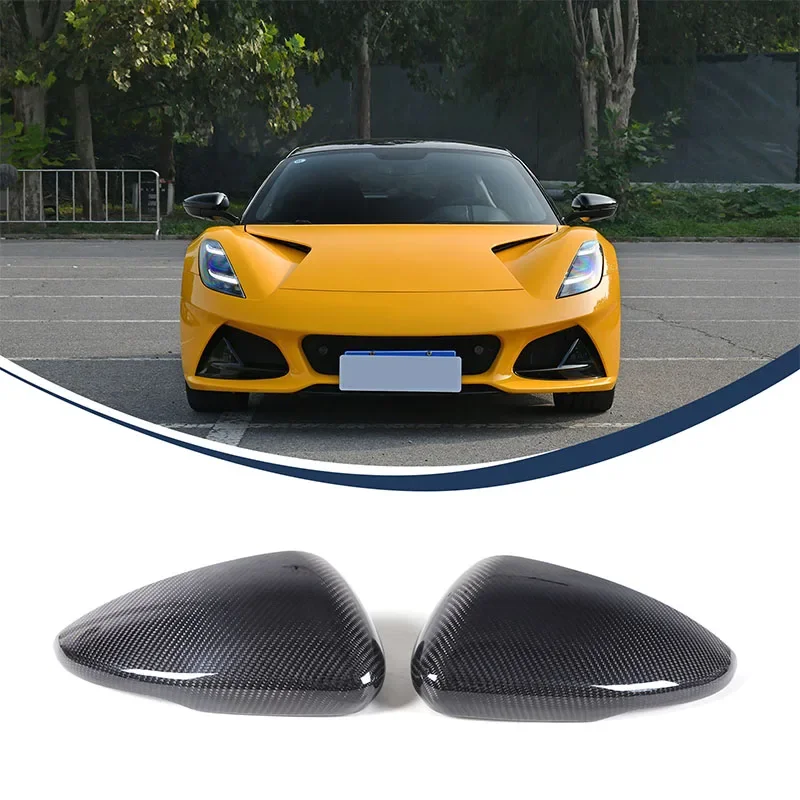 

For Lotus EMIRA 2021-2023 Real Carbon Fiber Car Styling Exterior Rearview Mirror Cover Sticker Car Protection Accessories 2Pcs