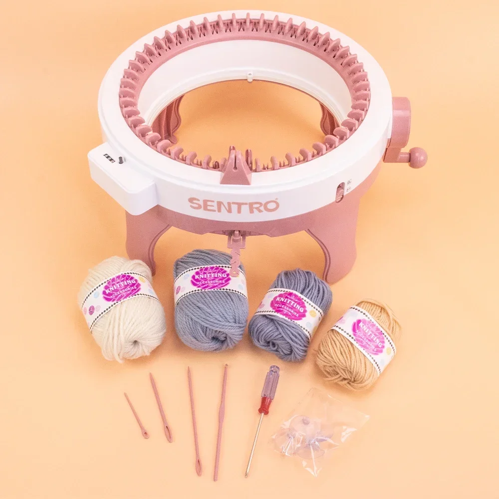 Sentro 22/40/48 Needles Hand Knitting Machine Kit DIY Scarves Hats Sweaters and Socks Ideal for Adults and Kids with Row Counter knitting supplies knitting needles knitting material knitting machine