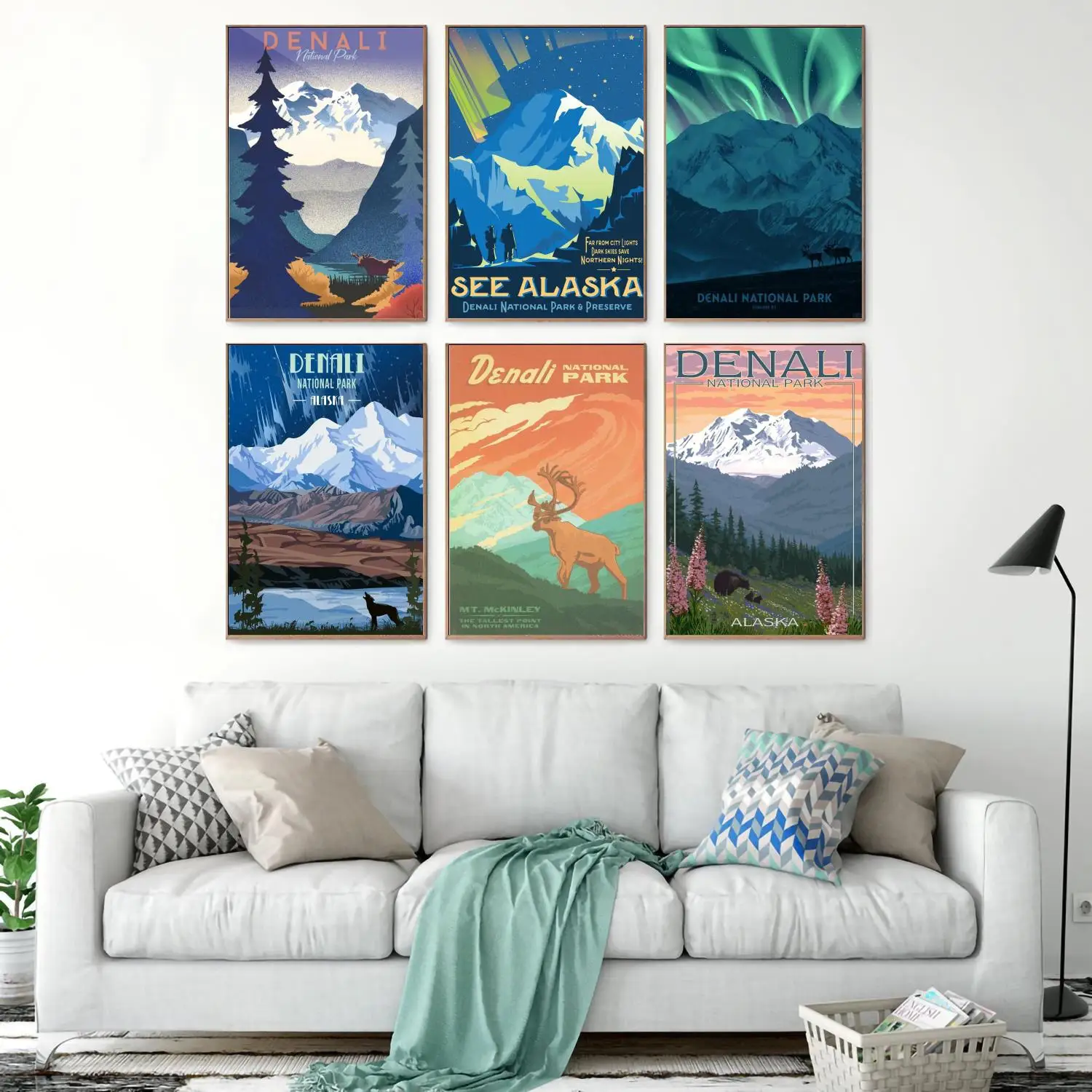 

denali national park scenery Decoration Art Poster Wall Art Personalized Gift Modern Family bedroom Decor 24x36 Canvas Posters