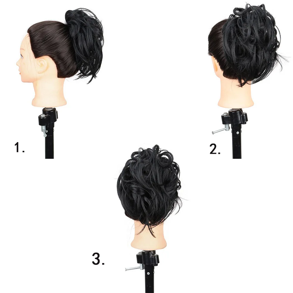 H&STAR Synthetic Messy Bun Scrunchy Hair Bun Fake Hair Women Chignon Elastic Hair Band Hairpieces For Women Donut