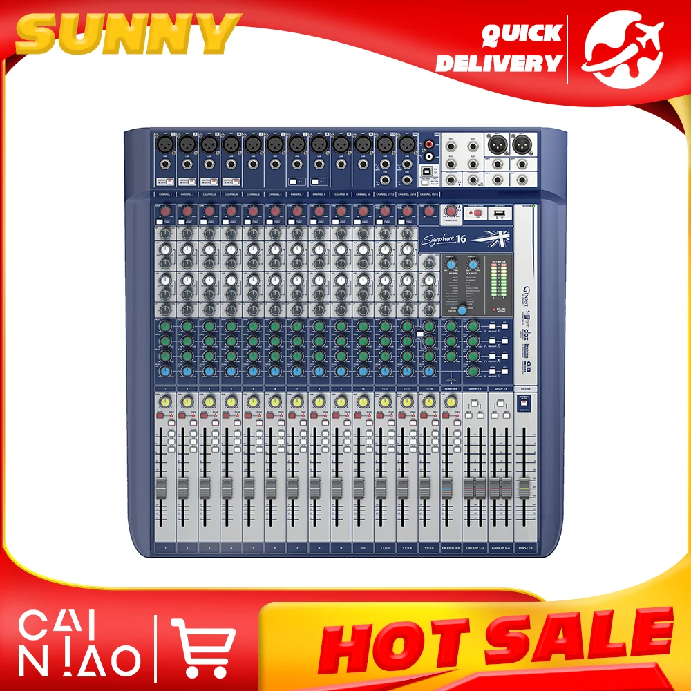Signature 16 Compact analogue mixing 16 channel audio Mixer with Effects with GB Series audio routing flexible audio mixer