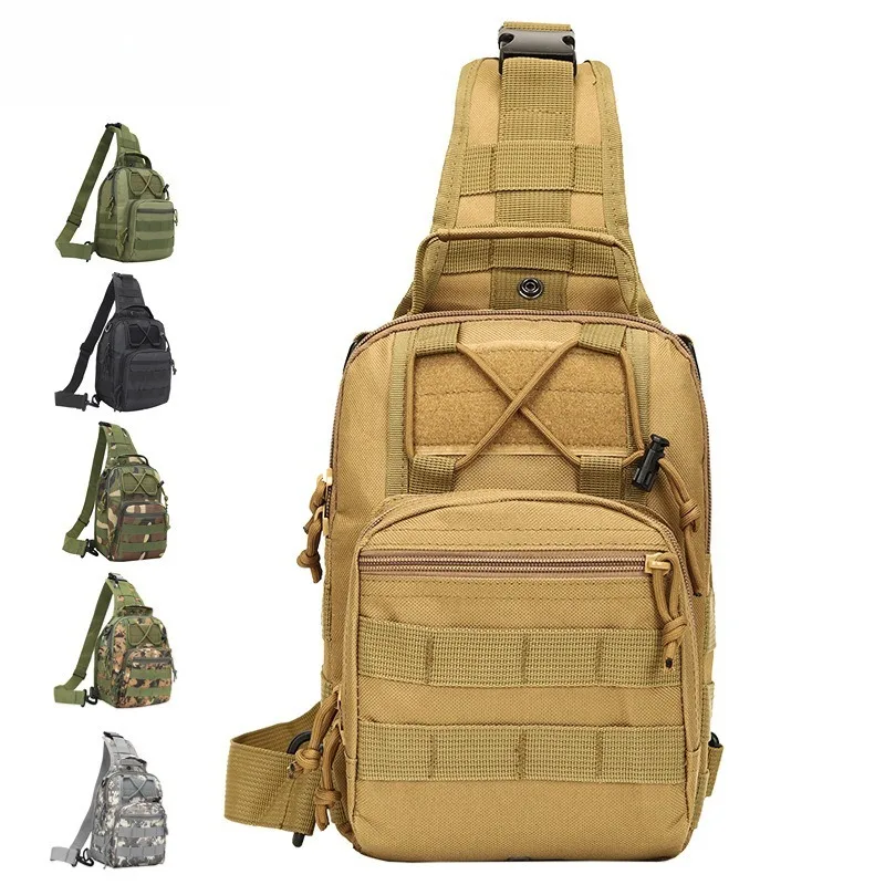 Men's Tactical Pack Sling Backpack Waterproof EDC Chest Bag for Outdoor Hiking Camping Hunting Trekking Travelling