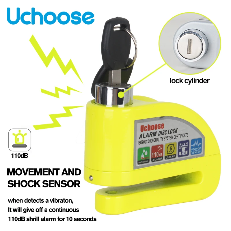 Motorcycle & Scooter Disc Brake Alarm Lock 4
