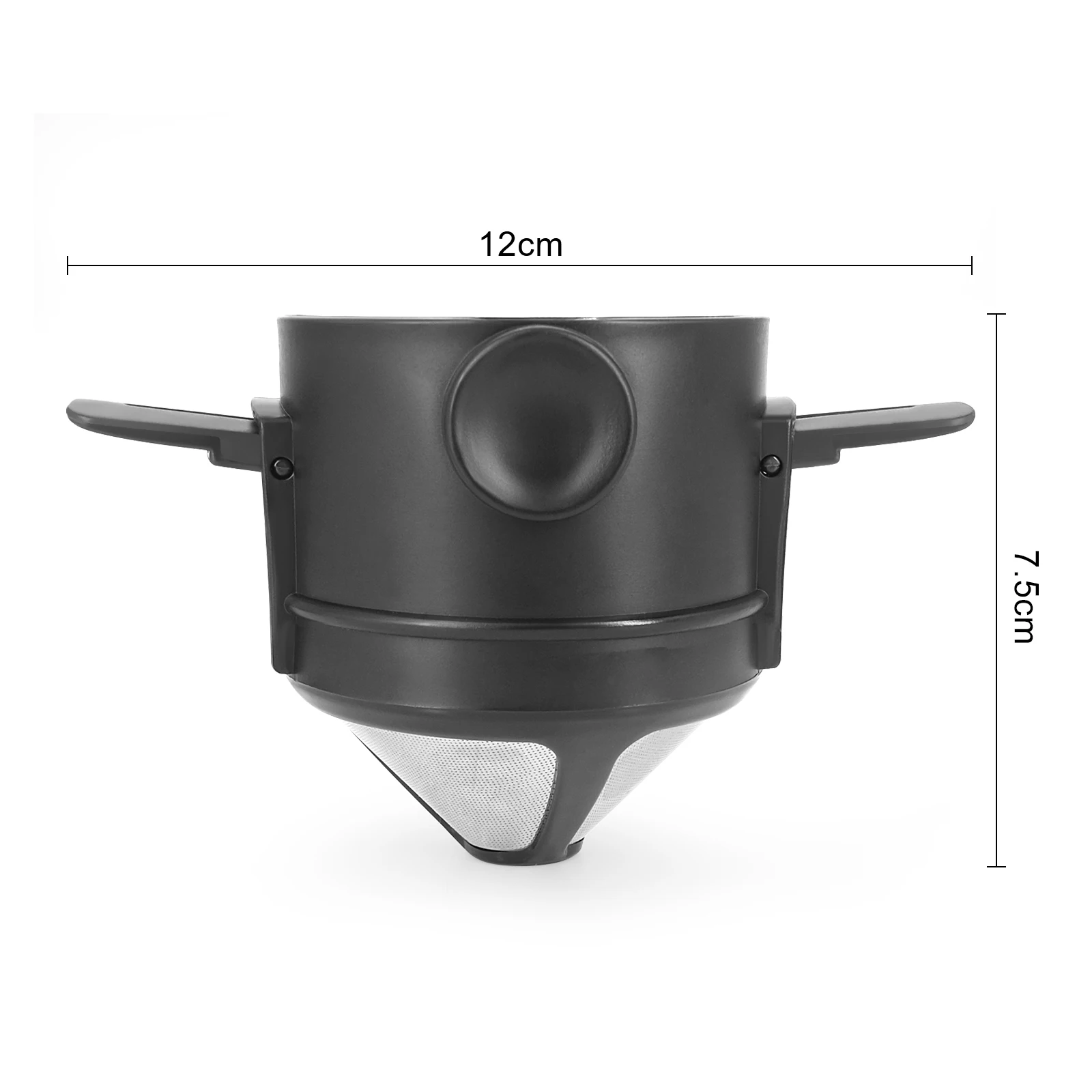 Description Picture 6 of itemFolding Portable Hand Brewed Coffee Dripper Cone Ultra Fine Encrypted Filter with Stainless Steel Holder