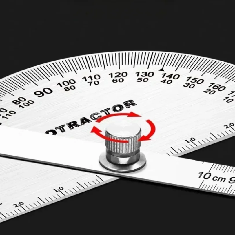 각도계 스테인레스 스틸 프로텍터 금속 자 다각도 측정자 목공 도구 각도 측정기 각도 측정기 골니오메트로