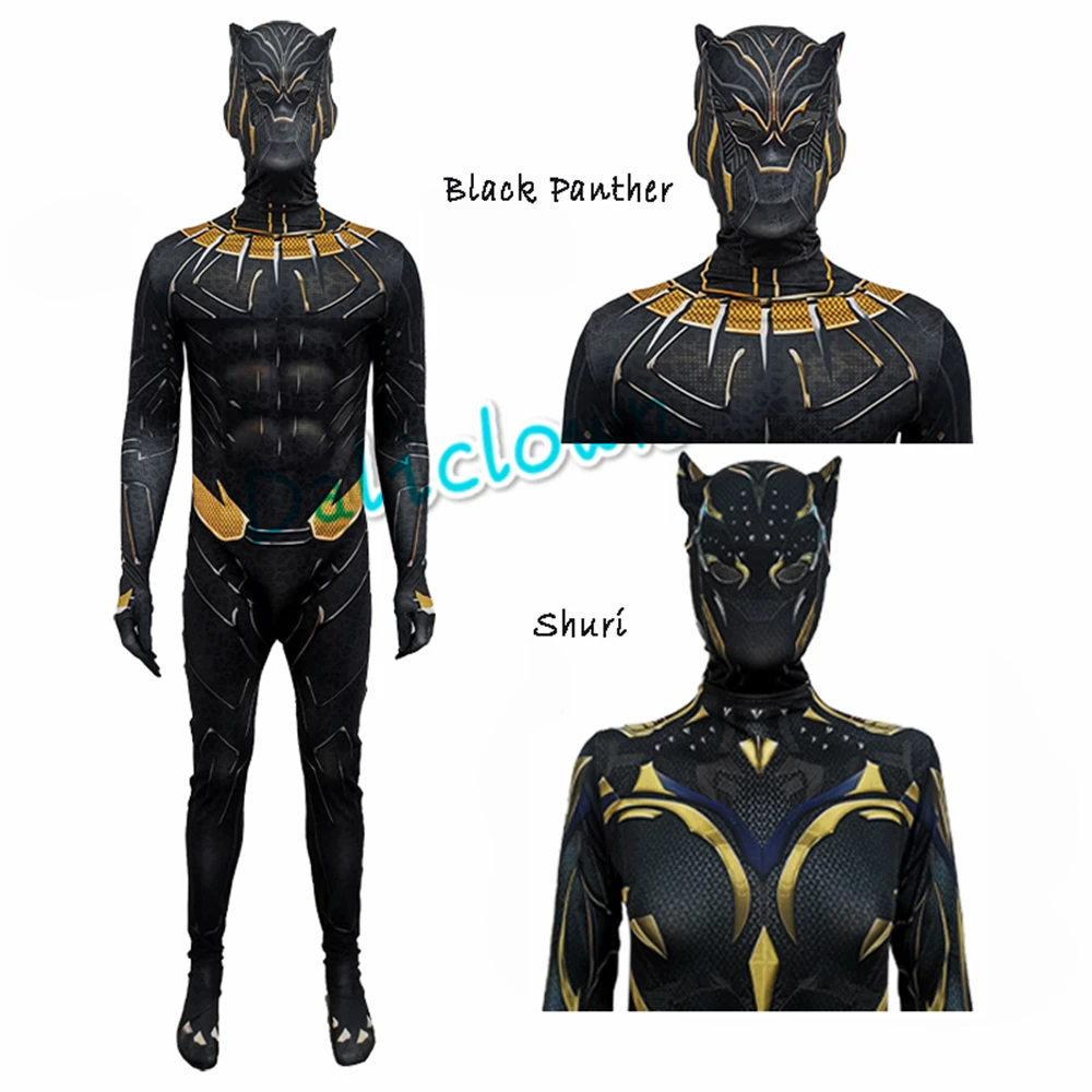 Wakanda Forever Black Shuri Panther Cosplay disfraz superhéroe Supergirl  mono de Anime body traje de Carnaval para Mujeres Hombres niños| | -  AliExpress