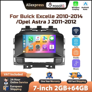 Radio para coche Podofo de 7'' para Opel Astra J 2011-2012, Android CarPlay, GPS, navegación, unidad principal, WIFI, FM/RDS, estéreo para coche, EQ, BT, autoradio 1