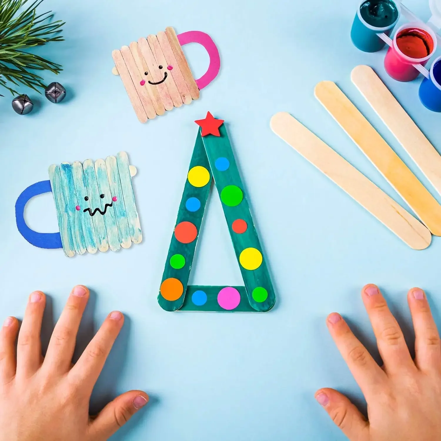 100Pcs/Set Popsicle Sticks Natural Wooden Pop Popsicle Sticks 11.4CM Length Wood Craft Ice Cream Popsicl Accesorios