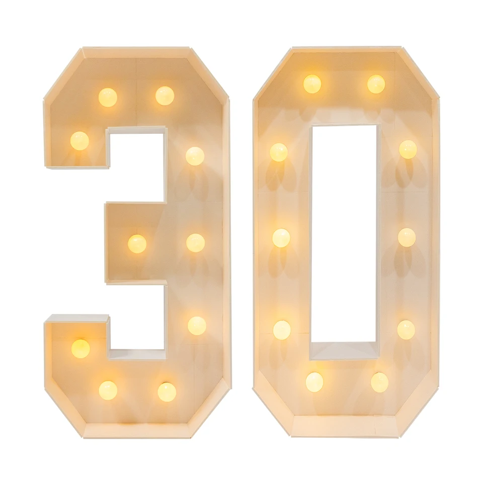 LED Light Up Numbers for Birthdays and Anniversaries