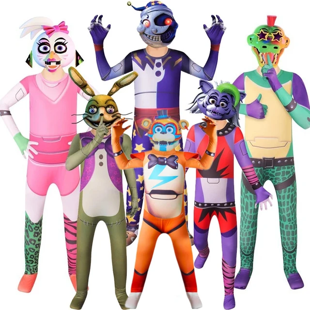 FNAF Halloween Costume for Kids Five Nights Freddyed Jumpsuit Cosplay  Nightmare Bonnie Fnaf Freddy Anime Christmas Gift for Kid - AliExpress