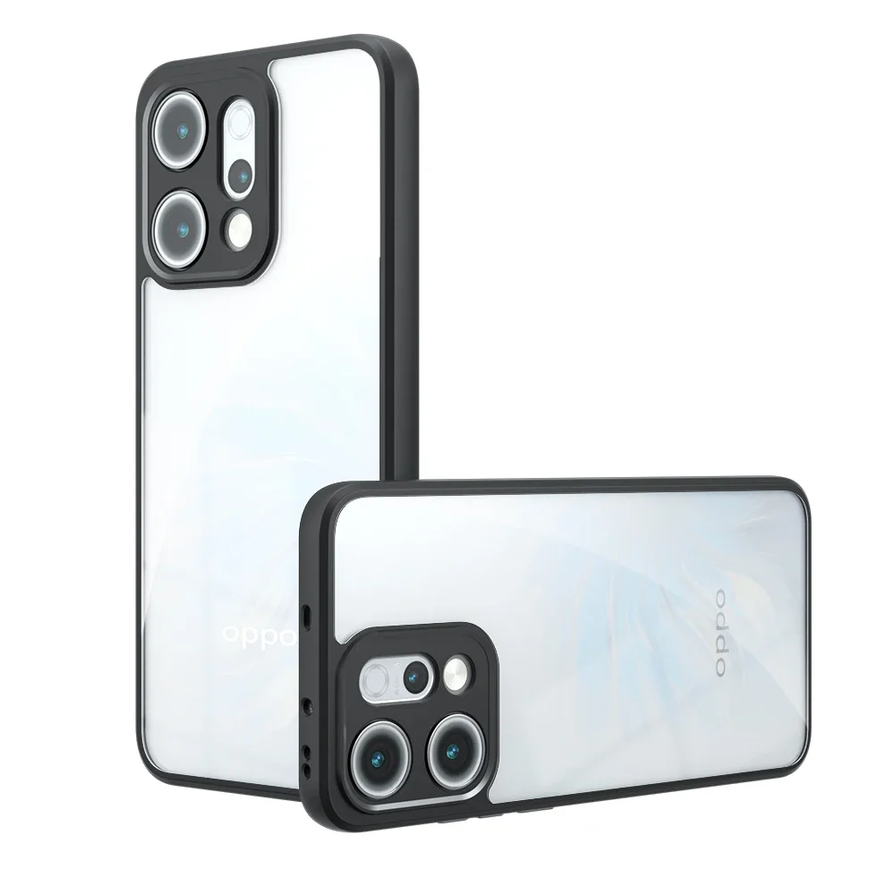 Matte Acrylic Bumper Case - Luxury Shockproof Transparent Back Cover