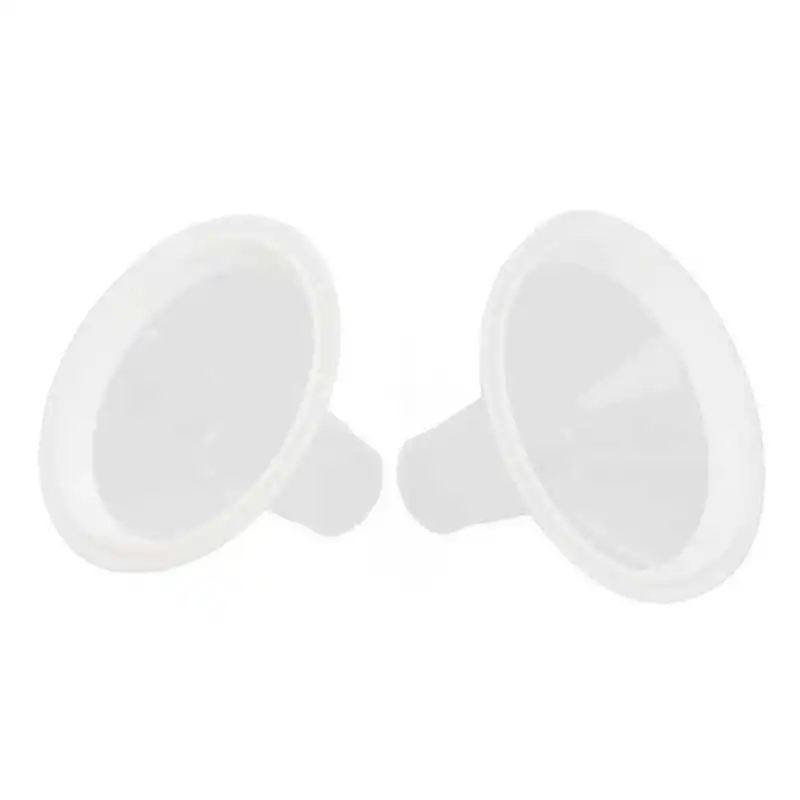 Breast Pump Flange Leakage Proof Flexible Soft Silicone White Edge Breast Shield for Breastfeeding