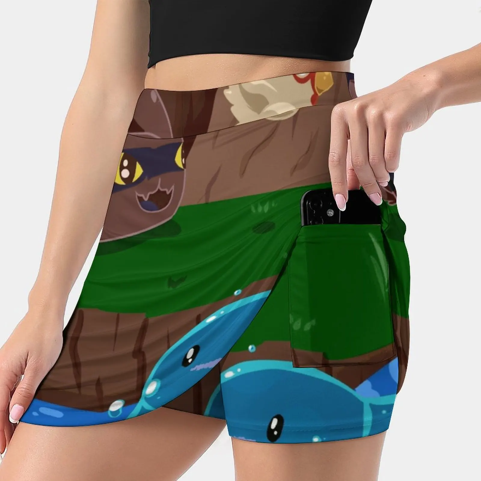 Hunter And Puddle Slime Trending Fashion Skirt Summer Printed Women Sport Skirts Double-Layer Athletic Shado Cadink Shadocadink