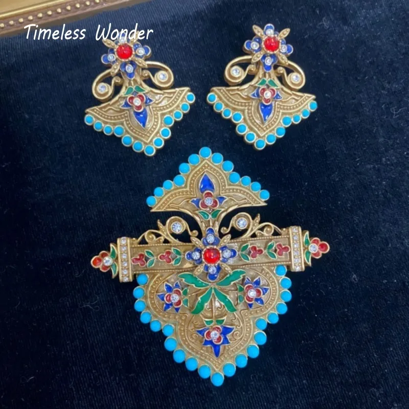 

Женская эмалированная брошь с геометрическим рисунком, в стиле ретро