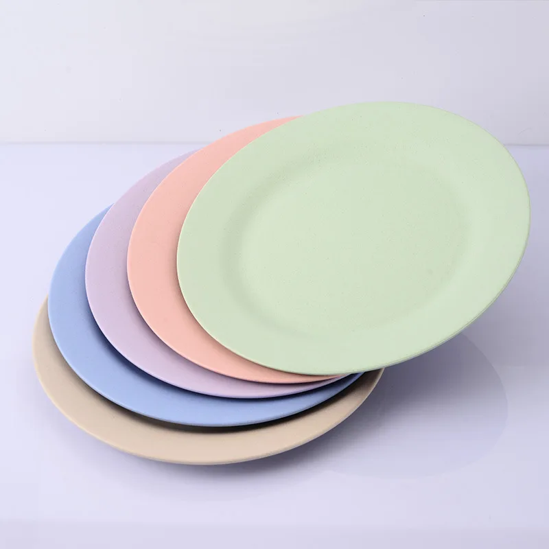 

Dinner Plates Unbreakable Wheat Straw Inch Large Plastic Reusable Dishwasher Safe for Kids Easy To Clean Kitchen Outdoor Picnic