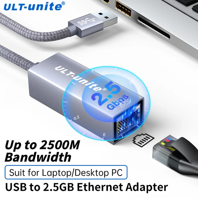 Carte réseau 2500Mbps USB 3.0 vers RJ45 convertisseur Ethernet Lan