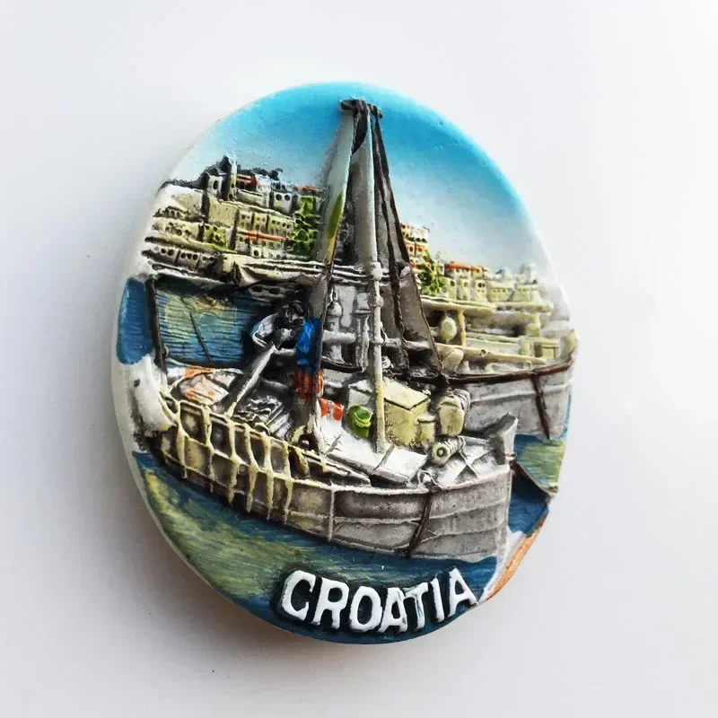 Croacia Fridge Magnet Tourist Souvenir Mediterranean Split Trogir Hvar Trogir Magnetic Refrigerator Stickers Croatia Map