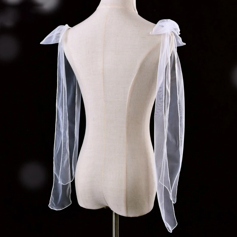 Detachable Layered Sleeves Bride Wedding Arm Cover Ruffle Puff Sleeve For Bridal Photoshoot Decor
