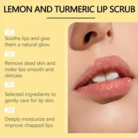 Gommage à lèvres au curcuma et au citron, exfoliant, élimine les peaux mortes, réduit les ridules, prévient le sec, nourrissant, hydratant, Anti-fissuration 4