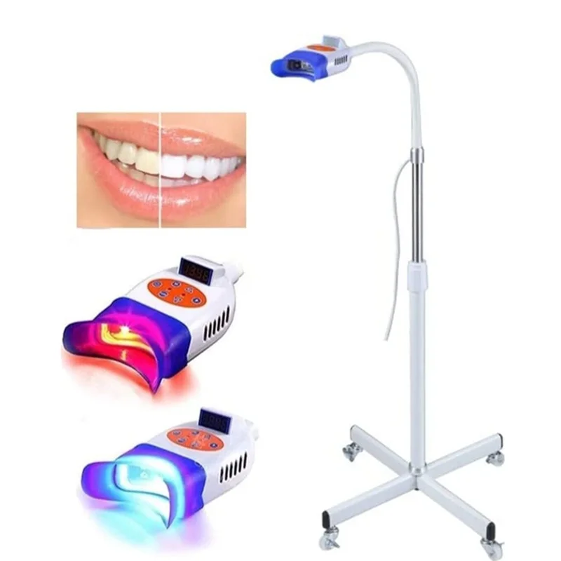 MobileDentalTeethWhiteningLightRedBlue10LEDSPowerfulBleaching