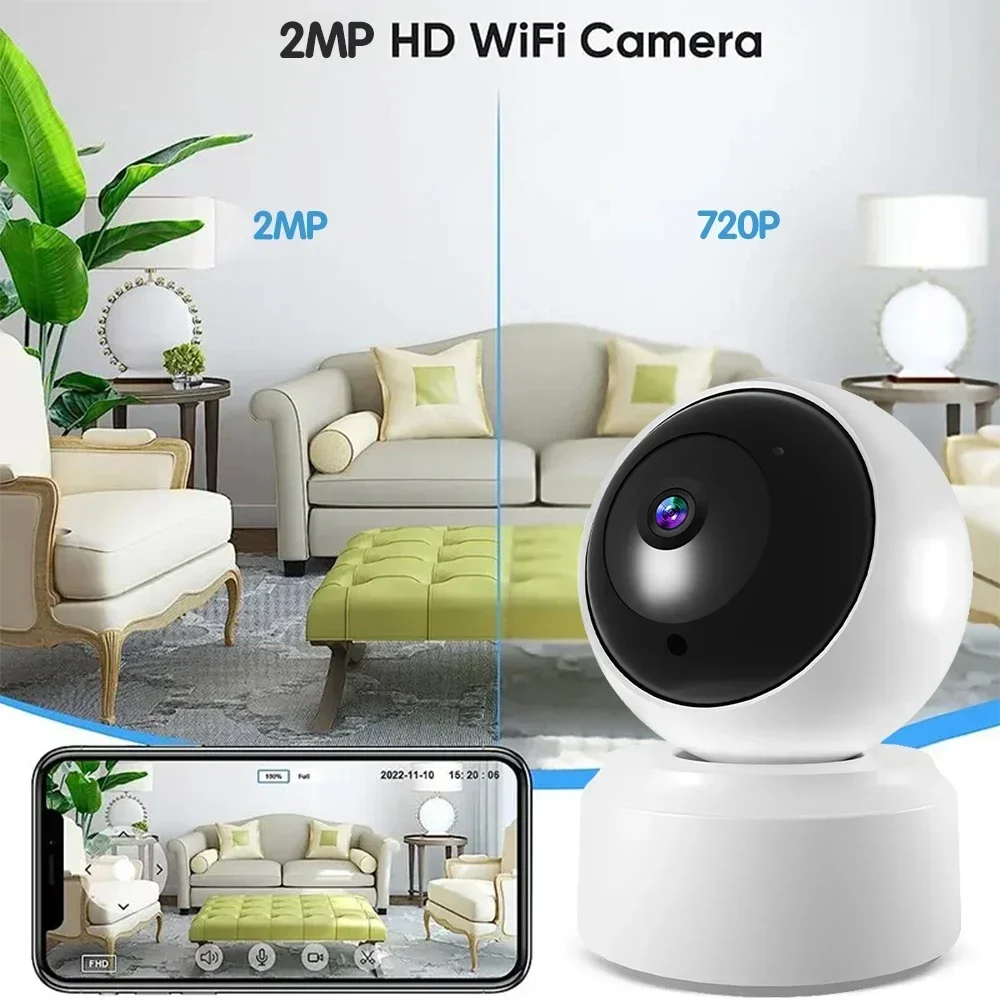 Baby Monitor 2MP CCTV Camera Surveillance WiFi Wireless 360° Panoramic IP Camera Two-Way Audio HD Home Security Camera Haomi APP