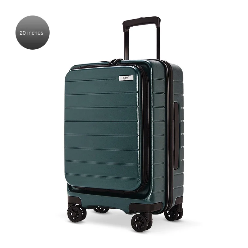 New Mute Universal Wheel Draw-Bar Luggage Front Fastening Can Put Computer Boarding Bag Front Open Cover Pure PC Business