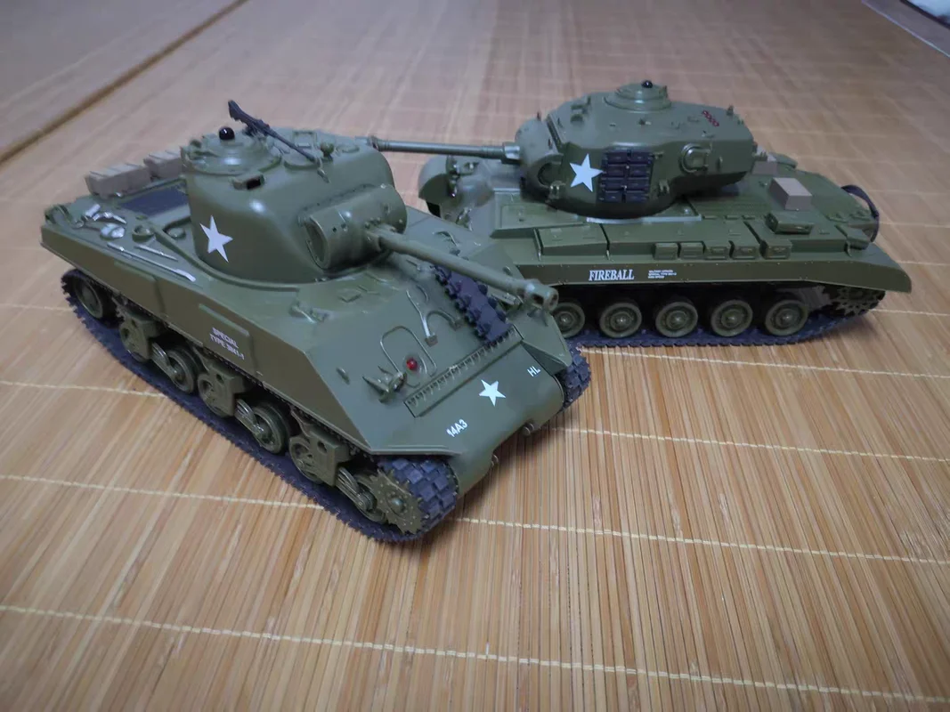 Henglong 1/30 Rc Tanks Sherman Vs Pershing Infrared Battle Tanks 2.4ghz Rc Battling Panzer Remote Control Us Model Tank remote control tank