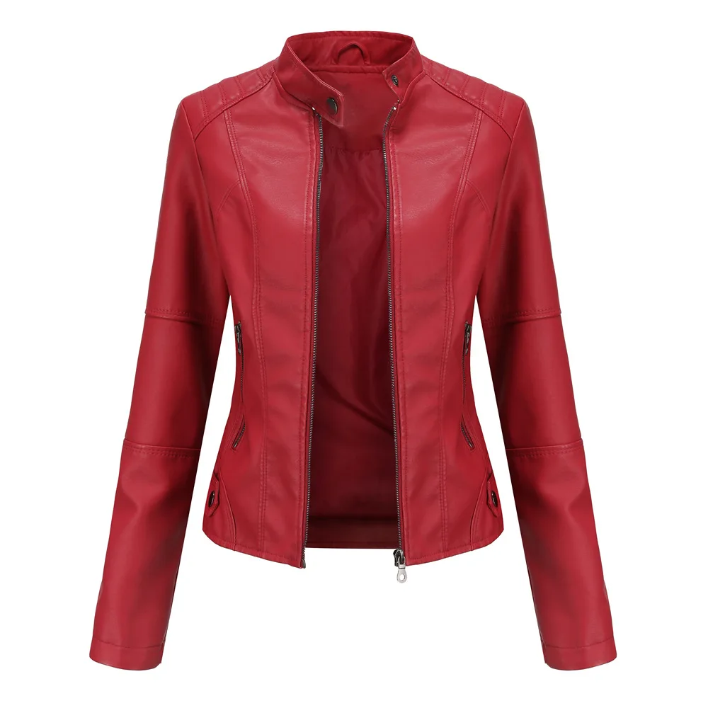 cazadora biker roja mujer – Compra cazadora biker roja mujer con envío gratis en AliExpress