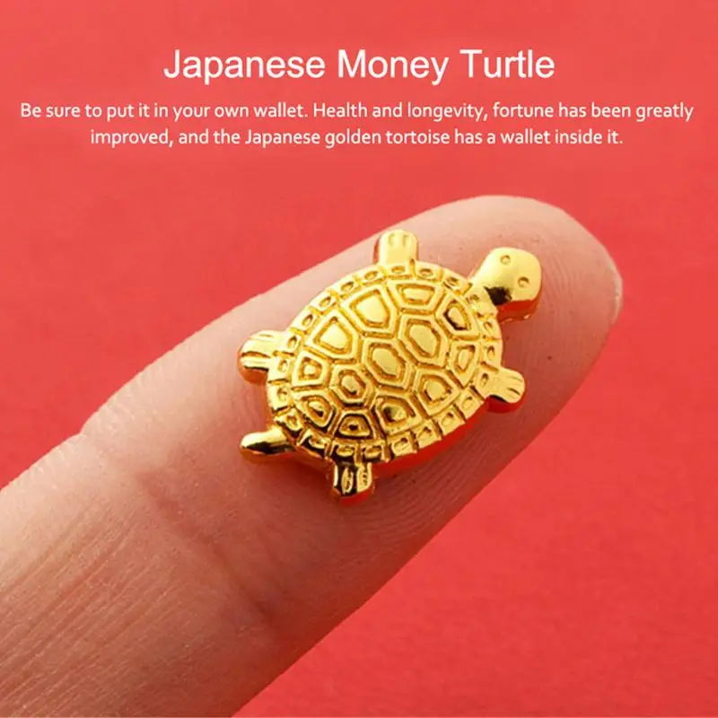 

2024 New Japanese Money Turtle Cute Asakusa Turtle Mini Golden Tortoise Guarding Praying Lucky Wealth Wallet Lucky Accessories