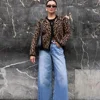 Tuularose Women's Leopard Print Cardigan Loose Casual Knitted Printed Long Sleeve Jacket Y2k Retro Autumn Warm Cardigan Top Lady 6