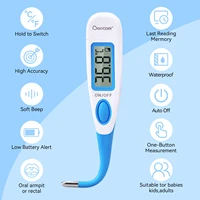 1PCS basal pink digital body Clinical fever Medical Equipment Tools Dry thermometers for people children Waterproof soft head 1