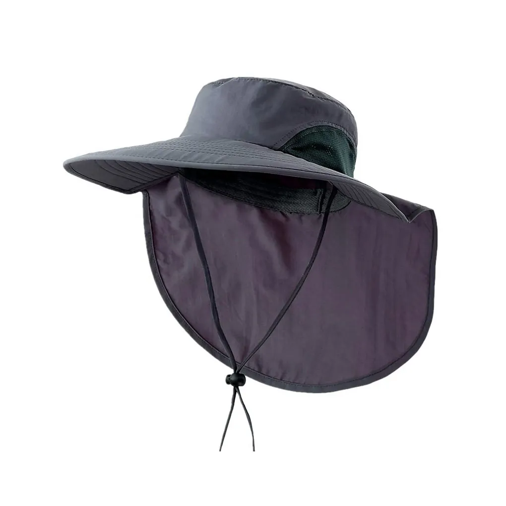 Sombrero de Sol para hombre, gorra de pesca al aire libre, senderismo,  protección para el cuello, plegable, Protector a prueba de sol, granja