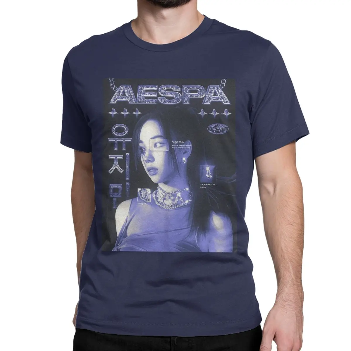thumbnail image 1 of Camisetas Aespaed Karina para hombre y mujer, de algodón, novedosas, de manga corta y cuello redondo, clásicas., 1 of 7