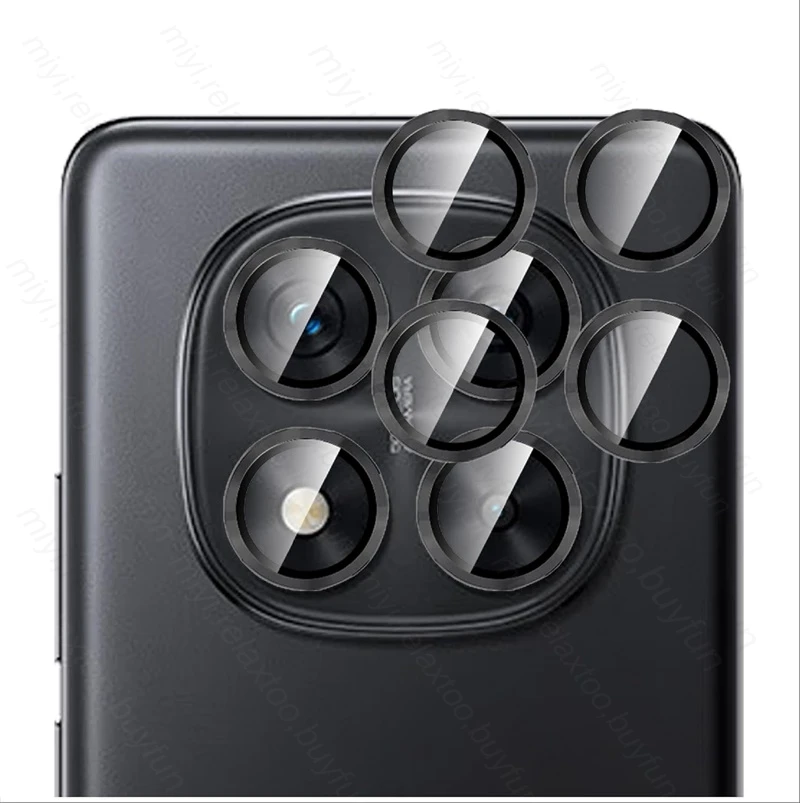 Aluminium Alloy Ring Camera Protector with 9D Clear Crystal Glass Lens Cap