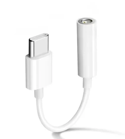 USB C - 3.5mm 헤드폰 잭 어댑터 타입 C 포트 오디오 Aux 케이블 동글 (아이폰 16/15/15 Plus/15 Pro/15 Pro Max/ 호환)