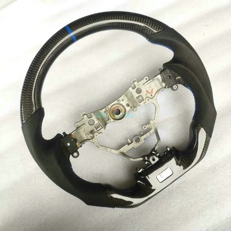 Carbon Fiber Steering Wheel For Lexus IS ISF No Center Buttons Trims
