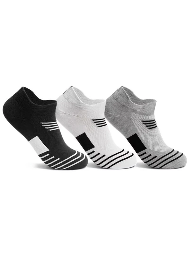 

XARC Women's Socks Solid Color White Black Ankle Socks Breathable Sports Comfortable Cotton Floor Socks for Women