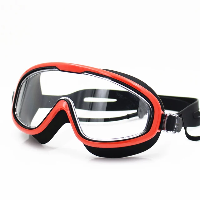 Big frame Professional Swimming Waterproof soft silicone glasses swim Eyewear Anti-Fog UV men women goggles for men women 3