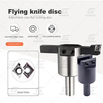 Adjustable End Face Flying Cutter Disc – C12-40-10x10 / C20-50-16x16 Flat Milling Cutter with TCMT Inserts for CNC Lathe & Machining 1