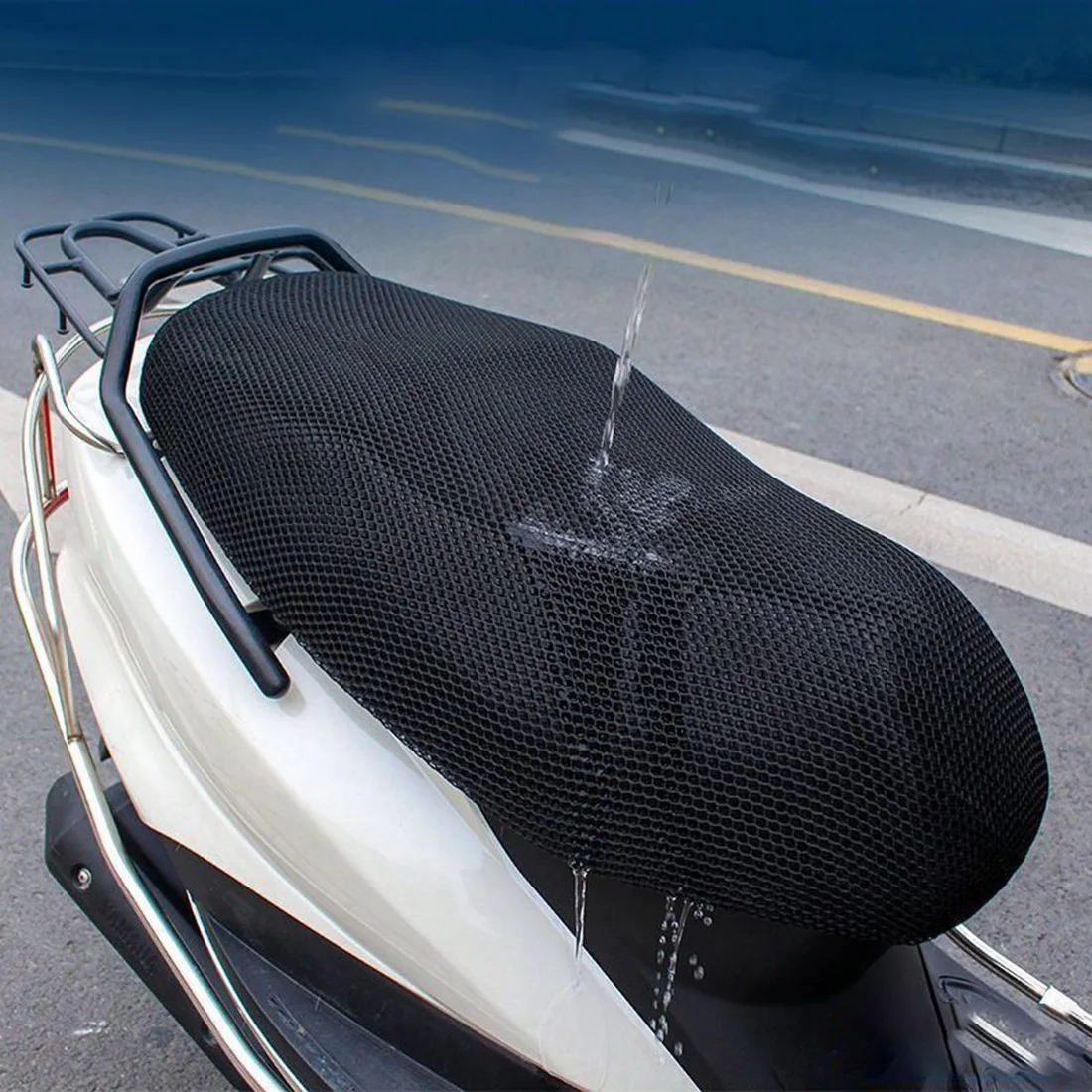 Four Season Breathable 3D Mesh Motorcycle Seat Cover Anti-Slip Waterproof Motorbike Scooter Seat Covers Cushion M/L/XL/XXL/XXXL