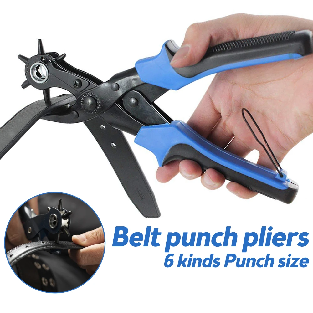 RevolvingPunchPlierKitLeatherBeltsHolePunchSetDIYToolSetfor